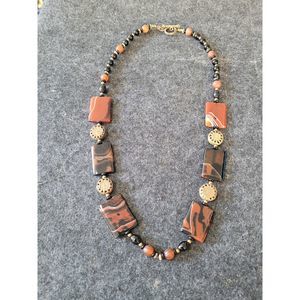 Gorgeous Handmade Jasper stone and vintage silver beads, with toggle closure.